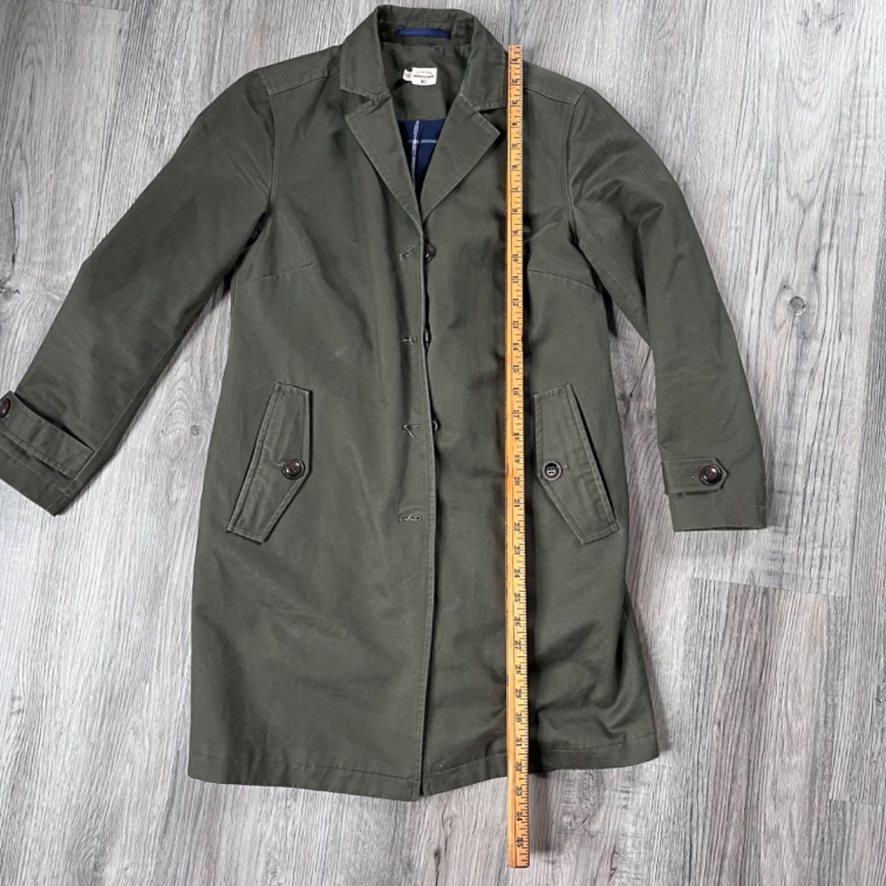 Bridge And Burn Jacket Womens XS Green Cotton Coat Jacket Lined trench coat barn - Picture 2 of 8